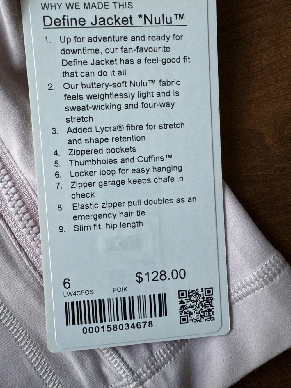 NWT Lululemon Define Jacket Nulu POIK